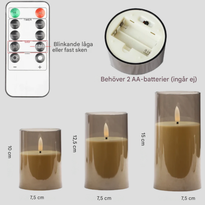 LED-ljusset med 3 delar