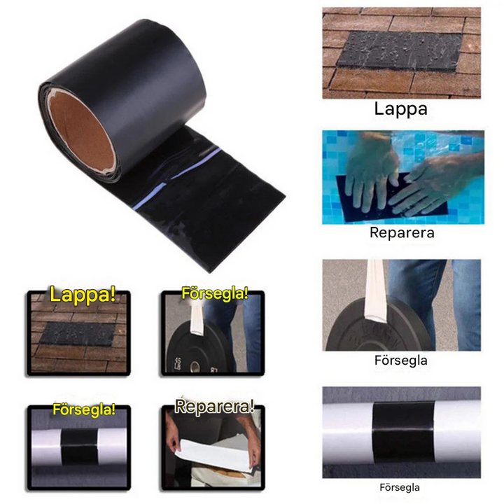 Universel reparationsbånd – Praktisk løsning til lækager og revner