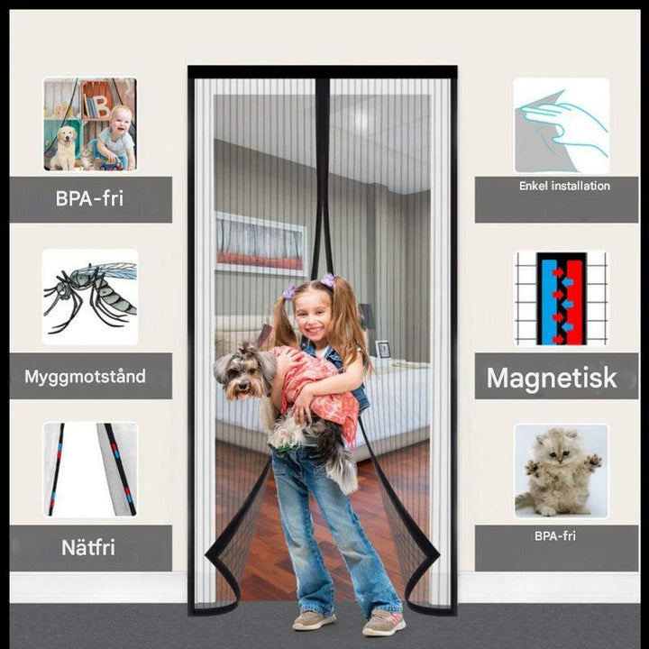 Magnetisk skärmdörr – Handsfree insektsbarriär