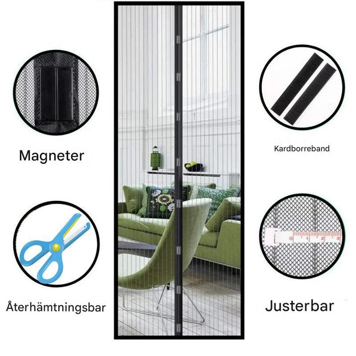 Magnetisk skärmdörr – Handsfree insektsbarriär