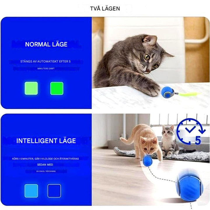 Interaktiv kattbollleksak – Självrörlig rullande leksfär