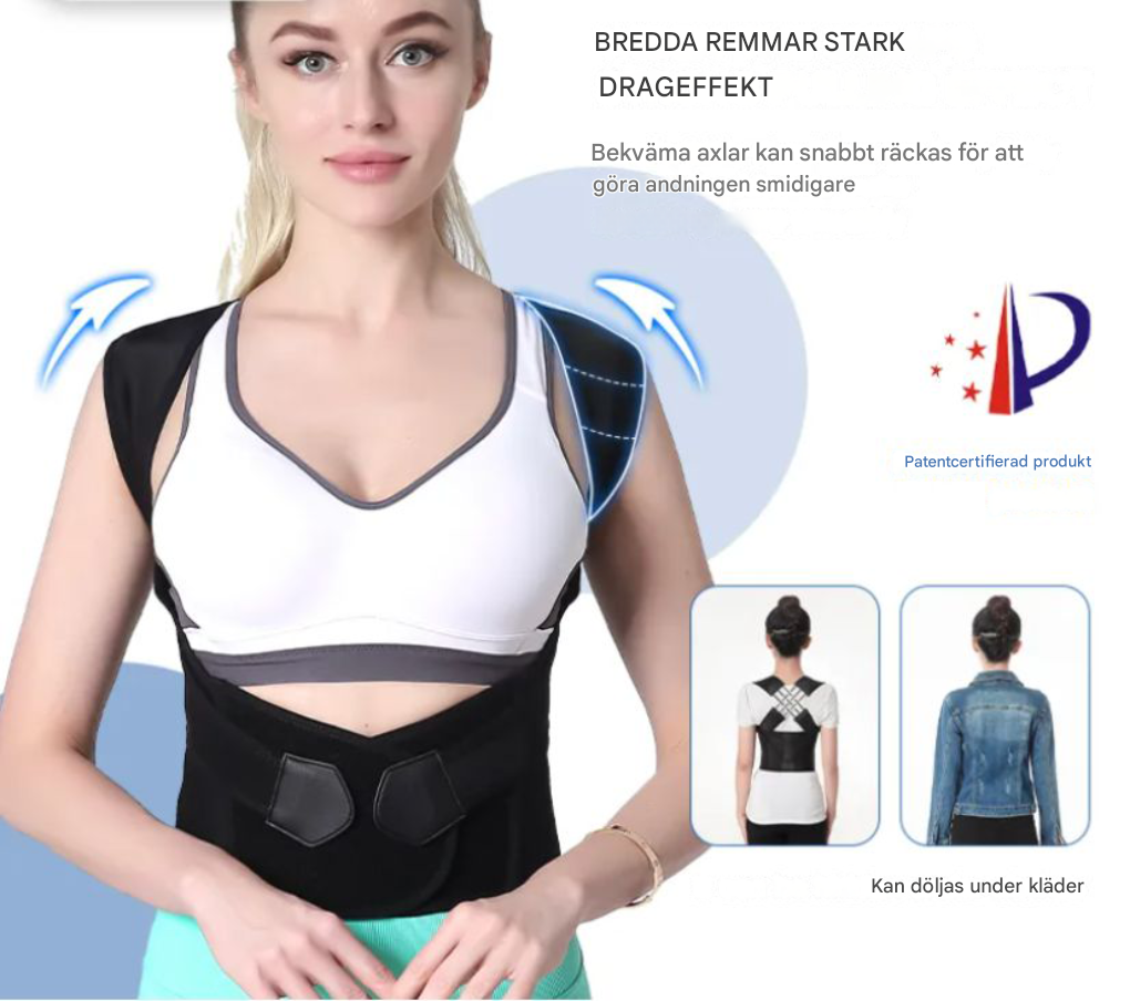 Omedelbar hållningskorrigering för rygg och axlar