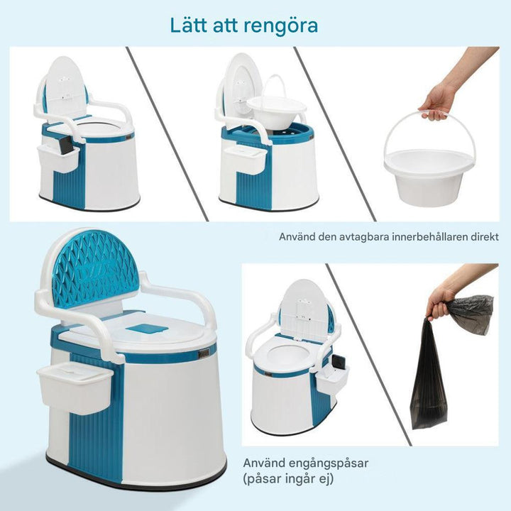 Bærbar toilet til voksne og ældre