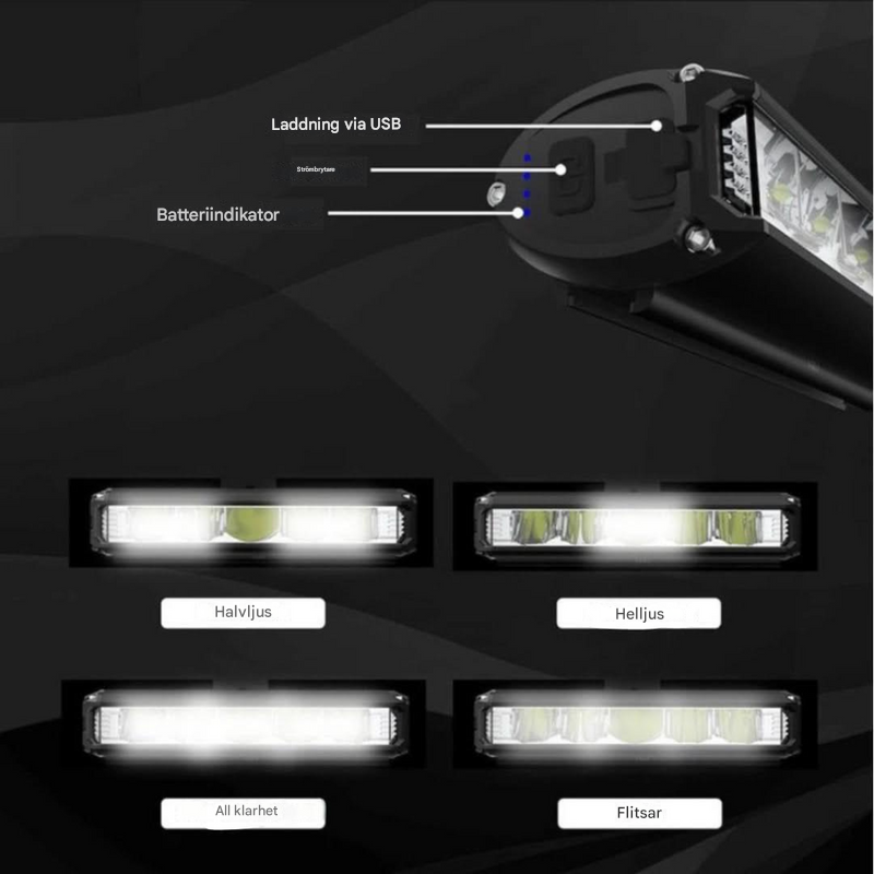 Universel forlygte til cykel
