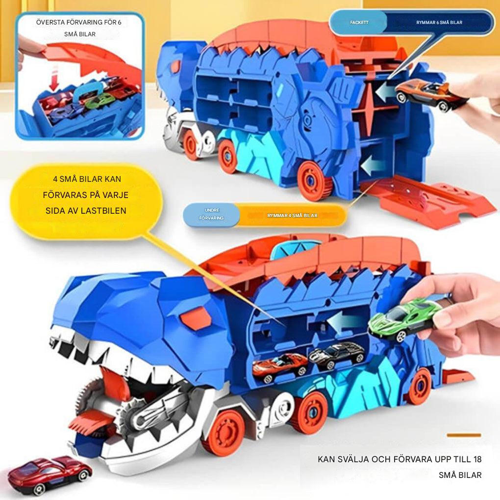 Dinosaurielastbil 3-i-1 leksaksbil och transportör