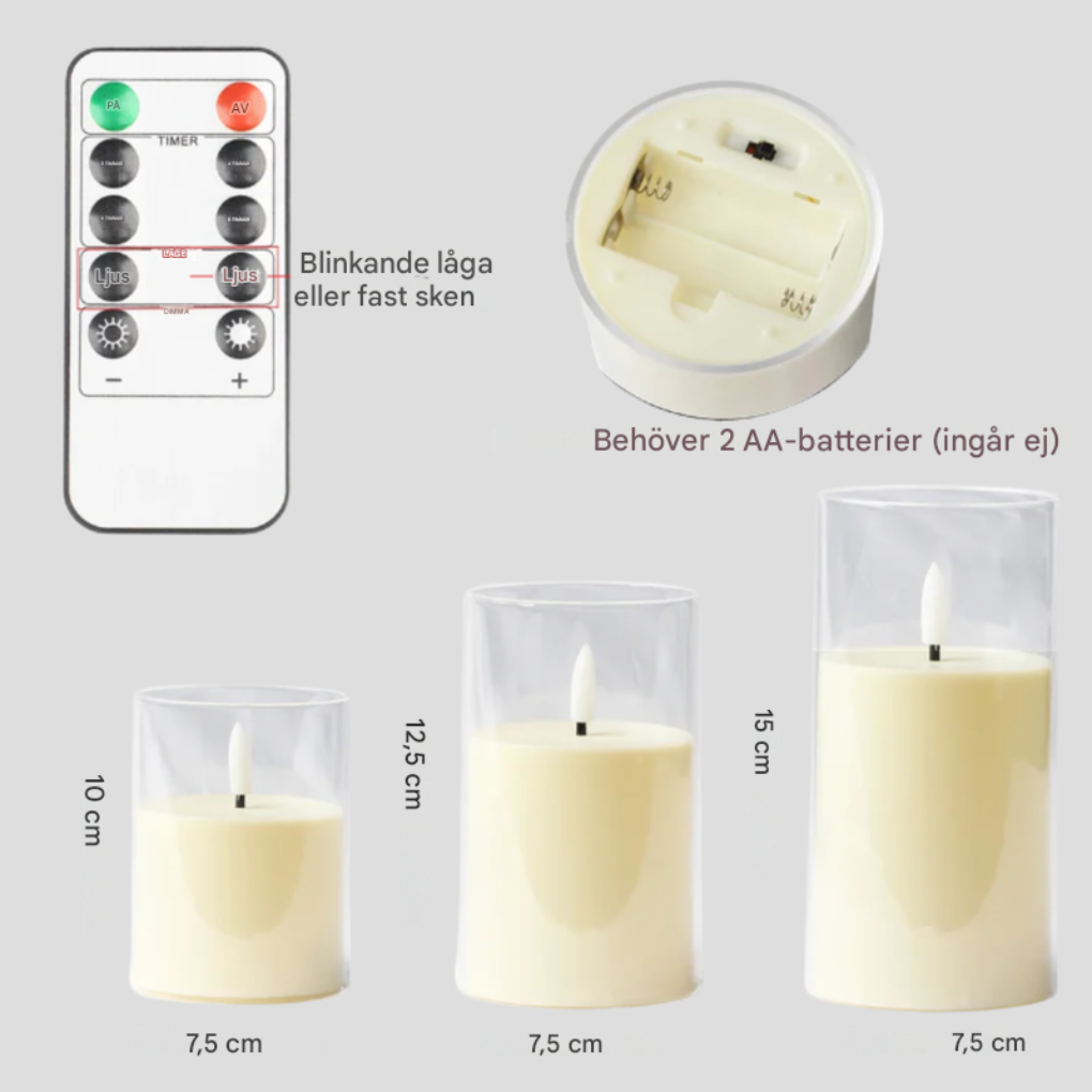 LED-ljusset med 3 delar