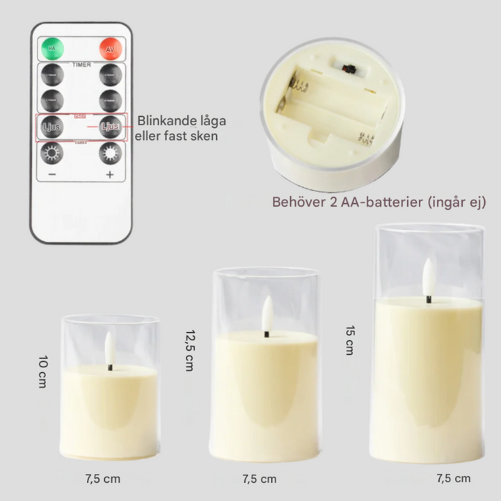 LED-ljusset med 3 delar