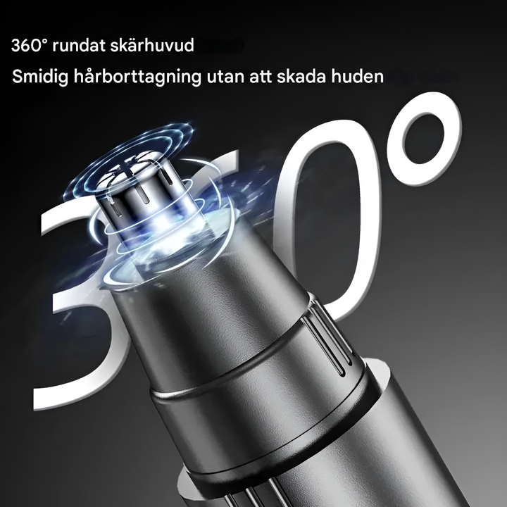 Smärtfri näs- och öronhårstrimmer – Exakt trimning med maximal komfort