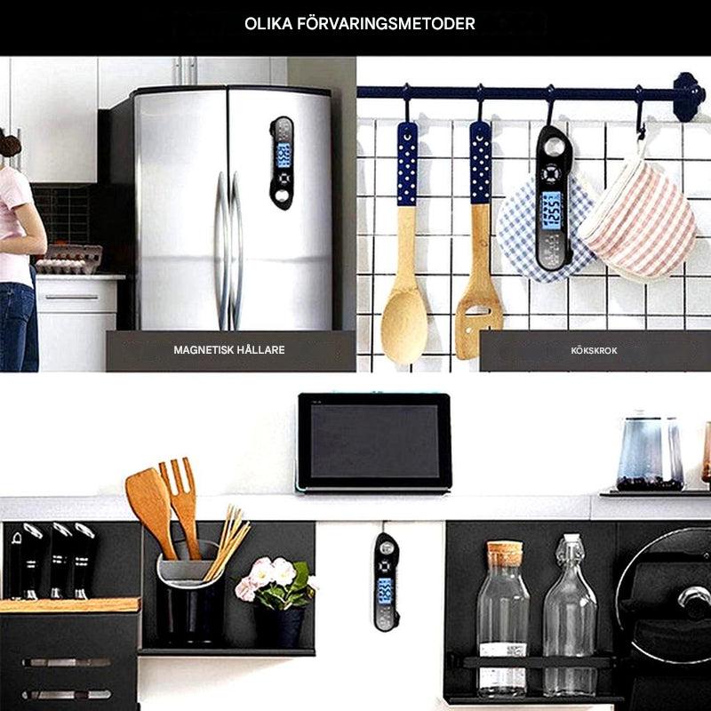 Digital kökstermometer – direktavläsning med varnings- och hållfunktion
