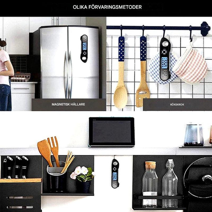 Digital kökstermometer – direktavläsning med varnings- och hållfunktion