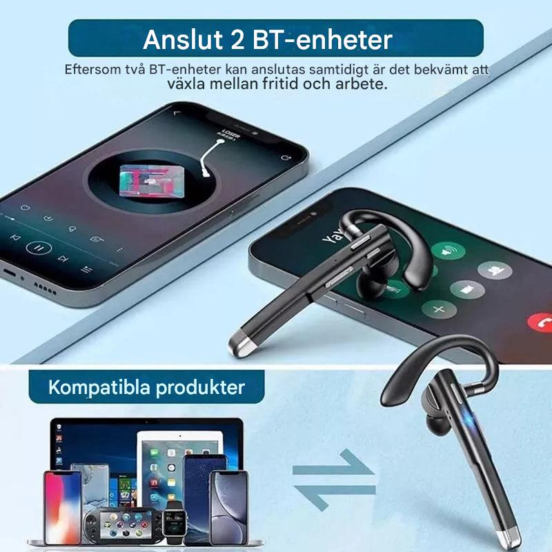 BT5.3 Bluetooth-headset med brusreducering och enkelöra