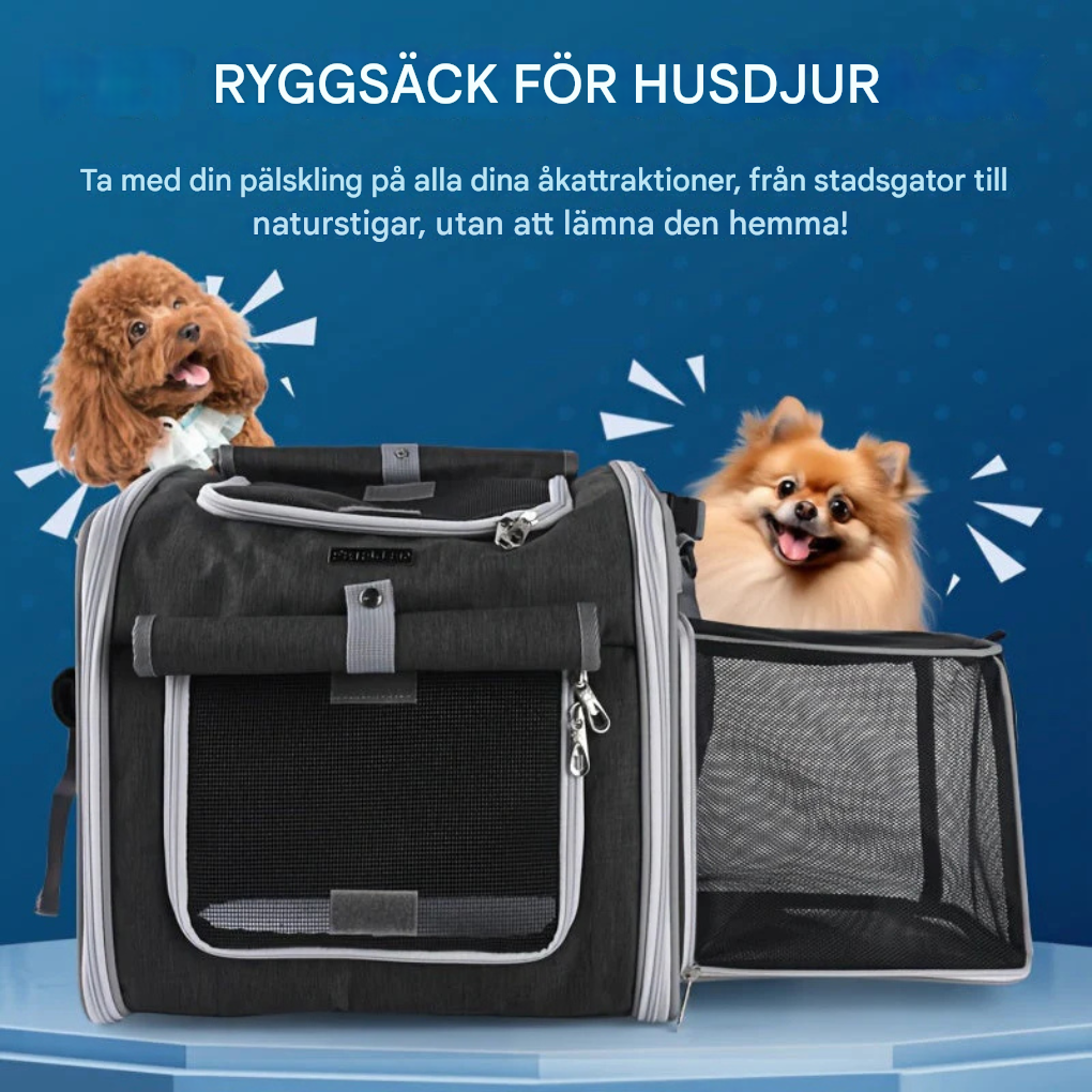 Expanderbar sykkelkurv for kjæledyr