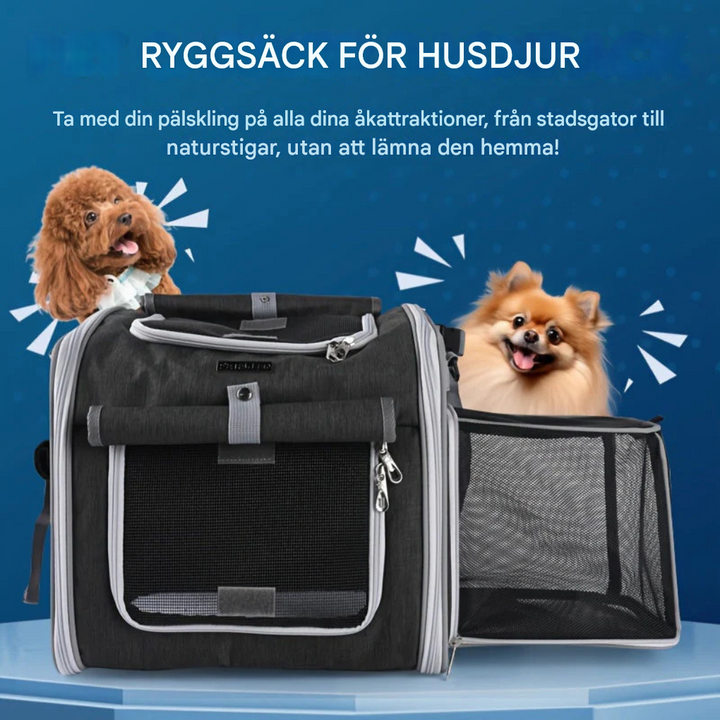 Expanderbar sykkelkurv for kjæledyr