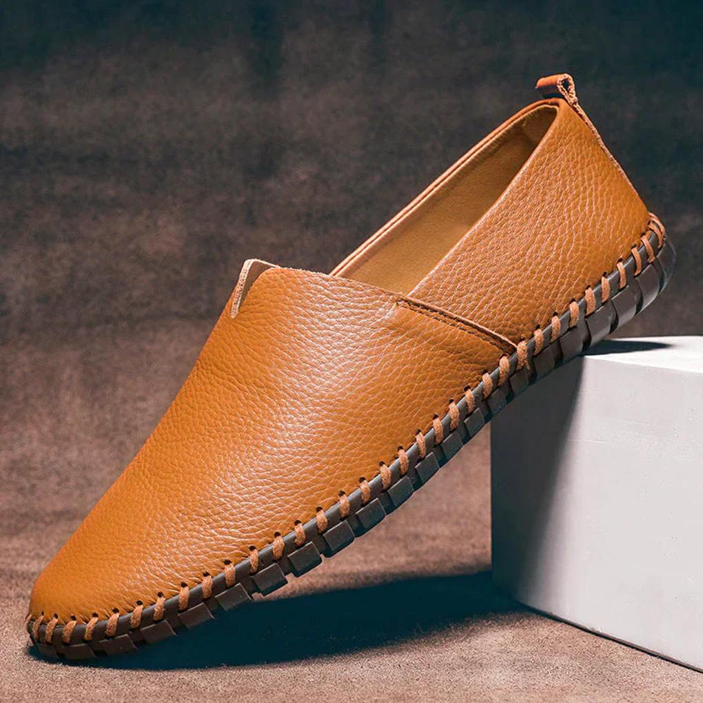 Eleganta Loafers i Matt Läder med Slip-Ons