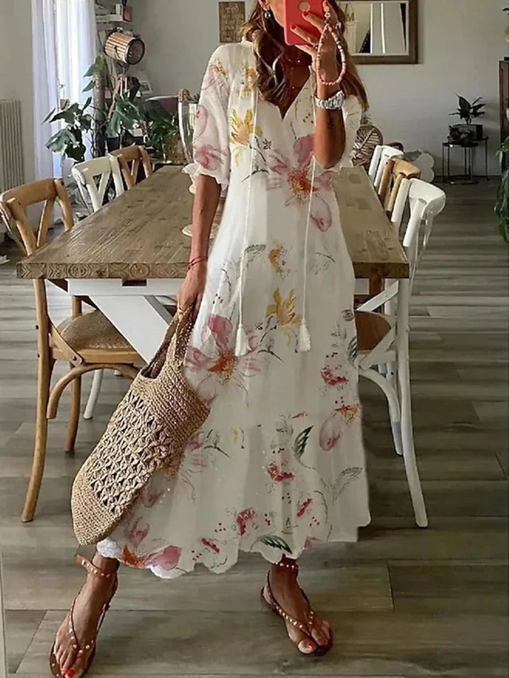 Bohemisk maxiklänning med luftig elegans
