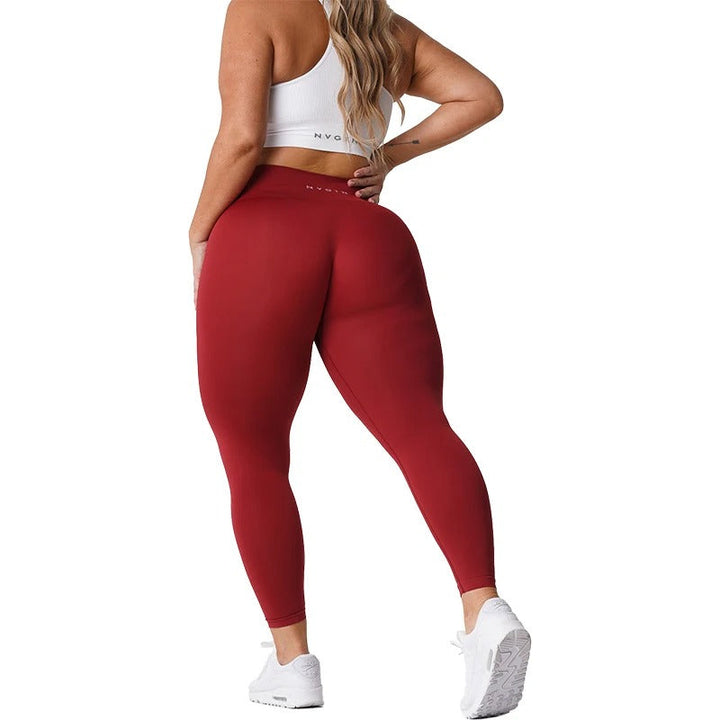 Solid sömlös leggings kvinnor
