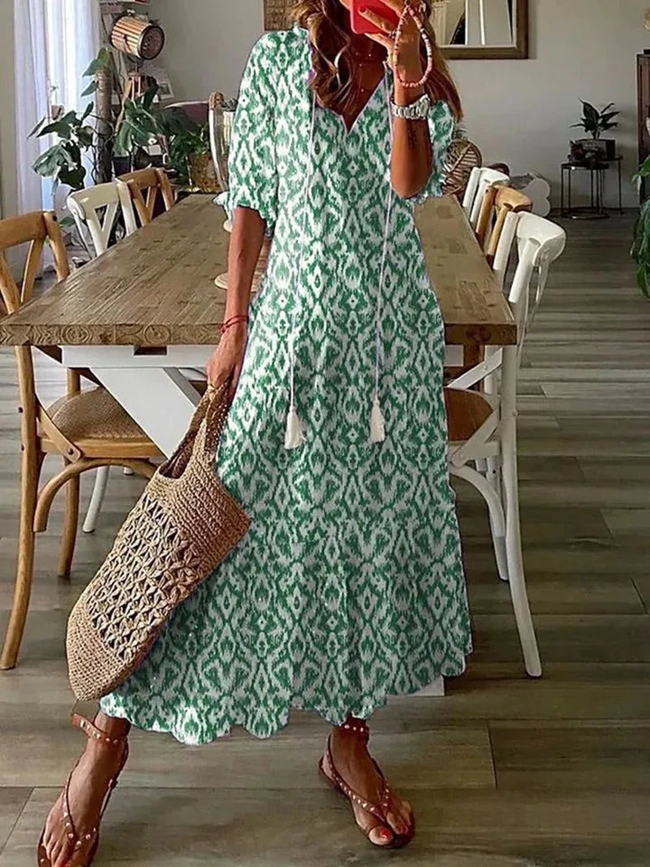 Bohemisk maxiklänning med luftig elegans