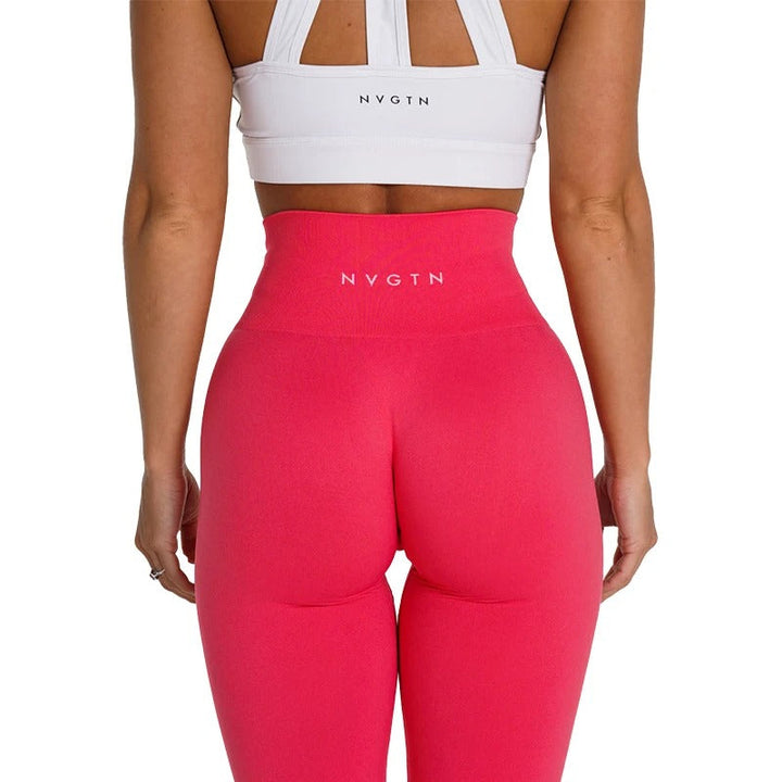 Solid sömlös leggings kvinnor