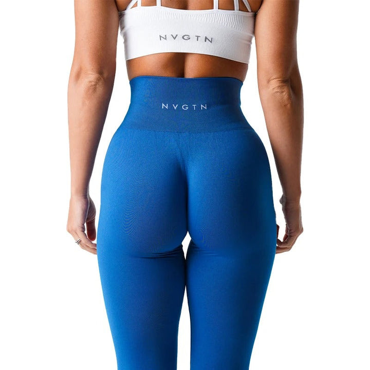 Solid sömlös leggings kvinnor