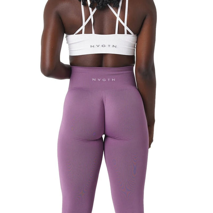Solid sömlös leggings kvinnor