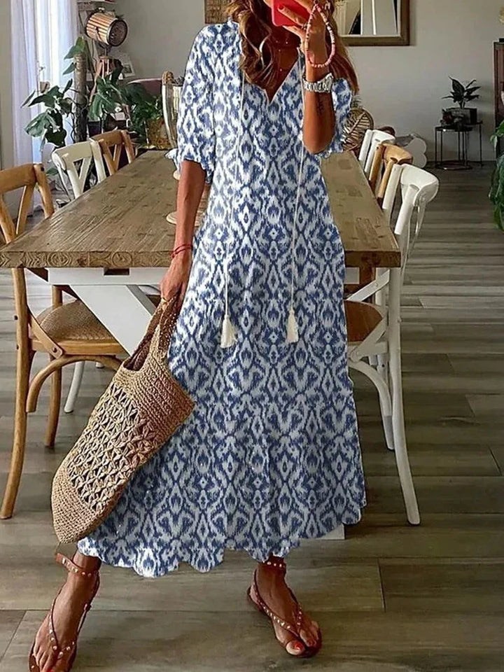 Bohemisk maxiklänning med luftig elegans