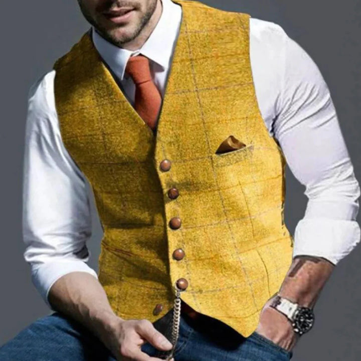 Herrväst i vintage-modell