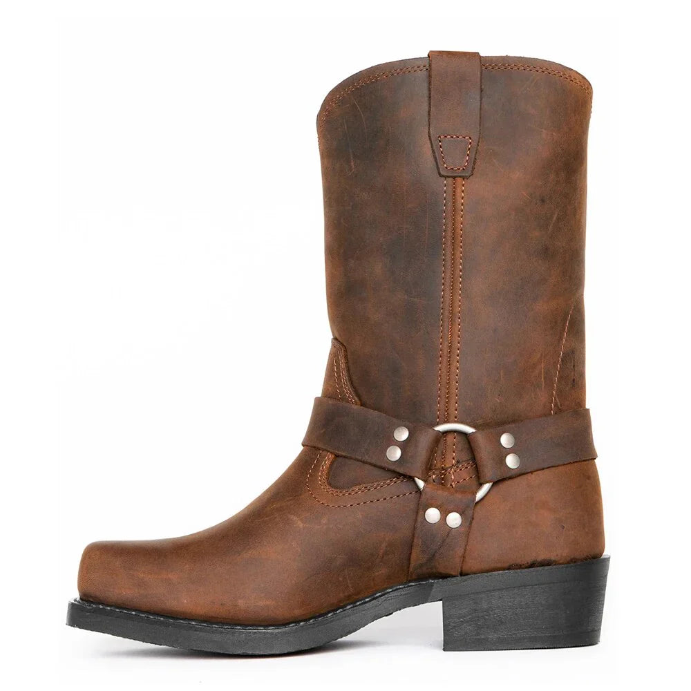 Vattentäta cowboyboots för män med klassisk westernstil