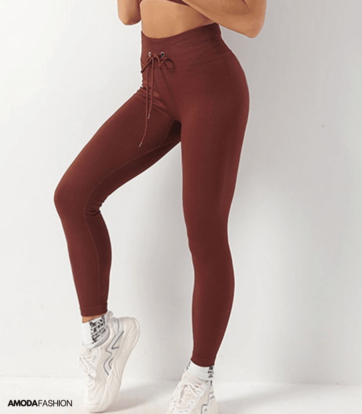 Yoga-joggingbyxor med dragsko