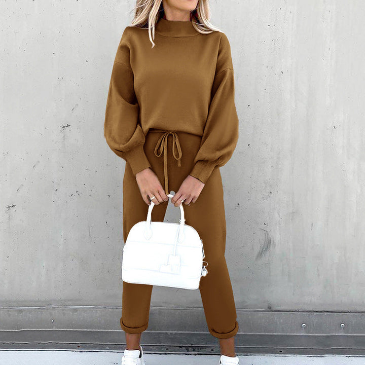 Casual 2-delat set med outfits för kvinnor