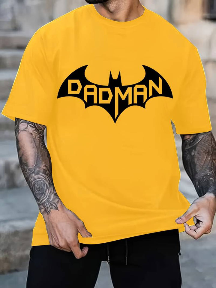 Fladdermusmönster kreativ kortärmad T-shirt med rund halsringning för män