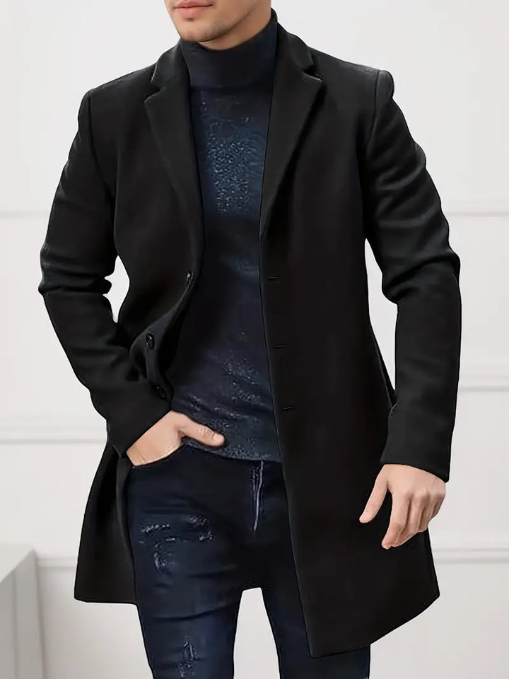 Theo - Halvformell enkelknäppt retro trenchcoat