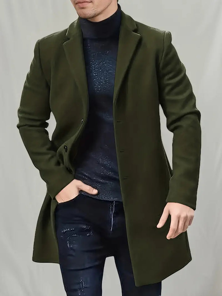 Theo - Halvformell enkelknäppt retro trenchcoat