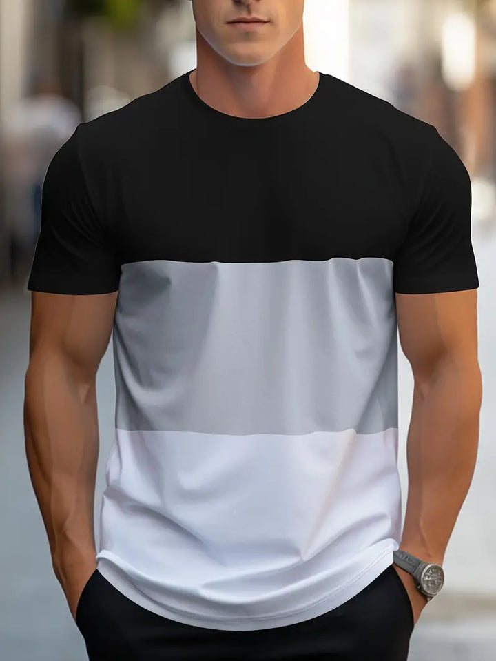 Trendig t-shirt med färgblock Casual street style