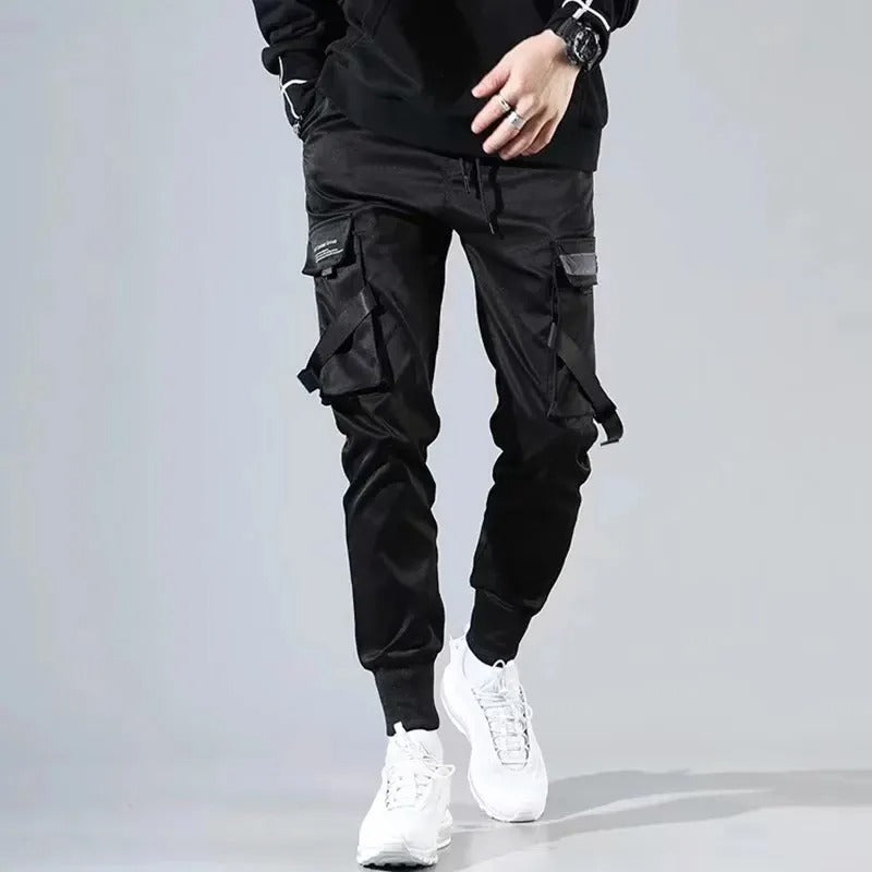 Remmar harem joggers herr cargobyxor streetwear