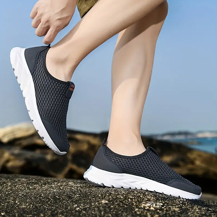Bruno - Breathe easy casual lättviktig mesh slip-on promenadskor