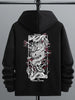 Lanzo - Mode casual sweatshirt med drakmönster och huva