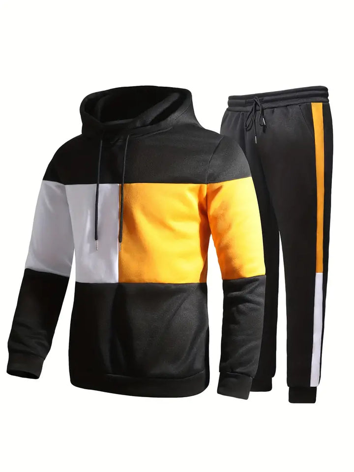 Nefin - Färgblockerad sweatshirt med huva