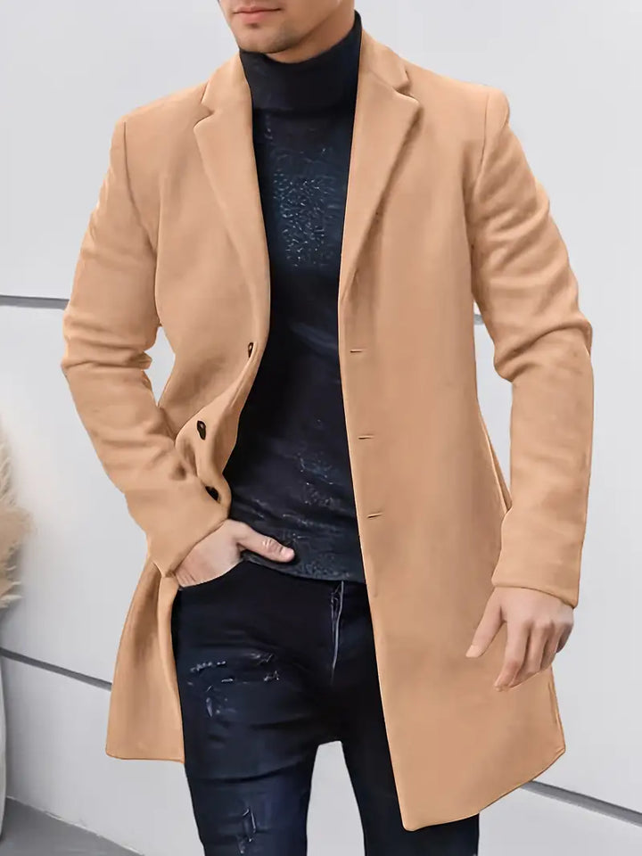 Elegant enkelknäppt trenchcoat