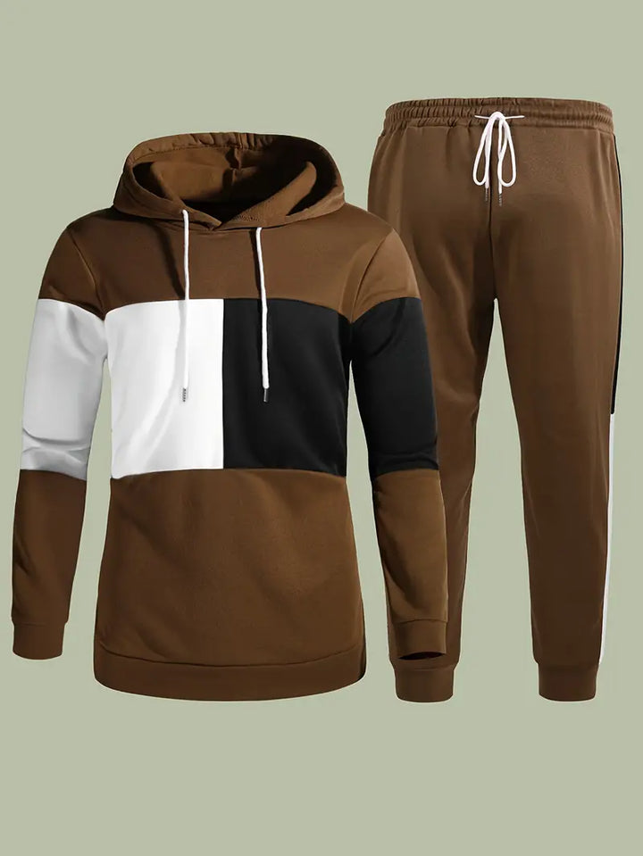 Nefin - Färgblockerad sweatshirt med huva