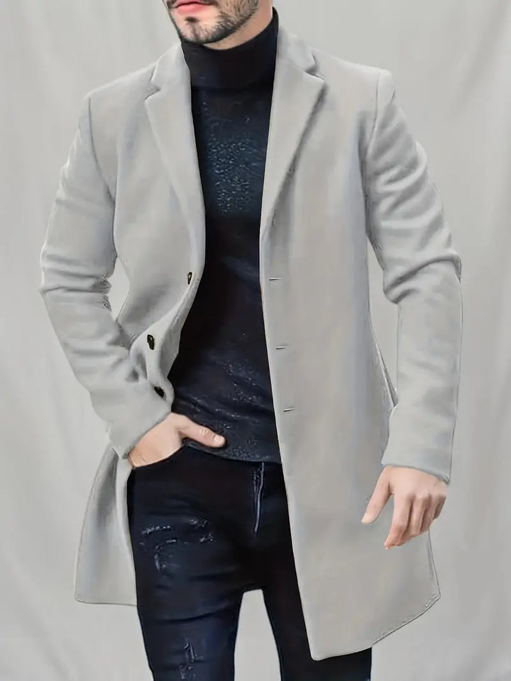 Elegant enkelknäppt trenchcoat