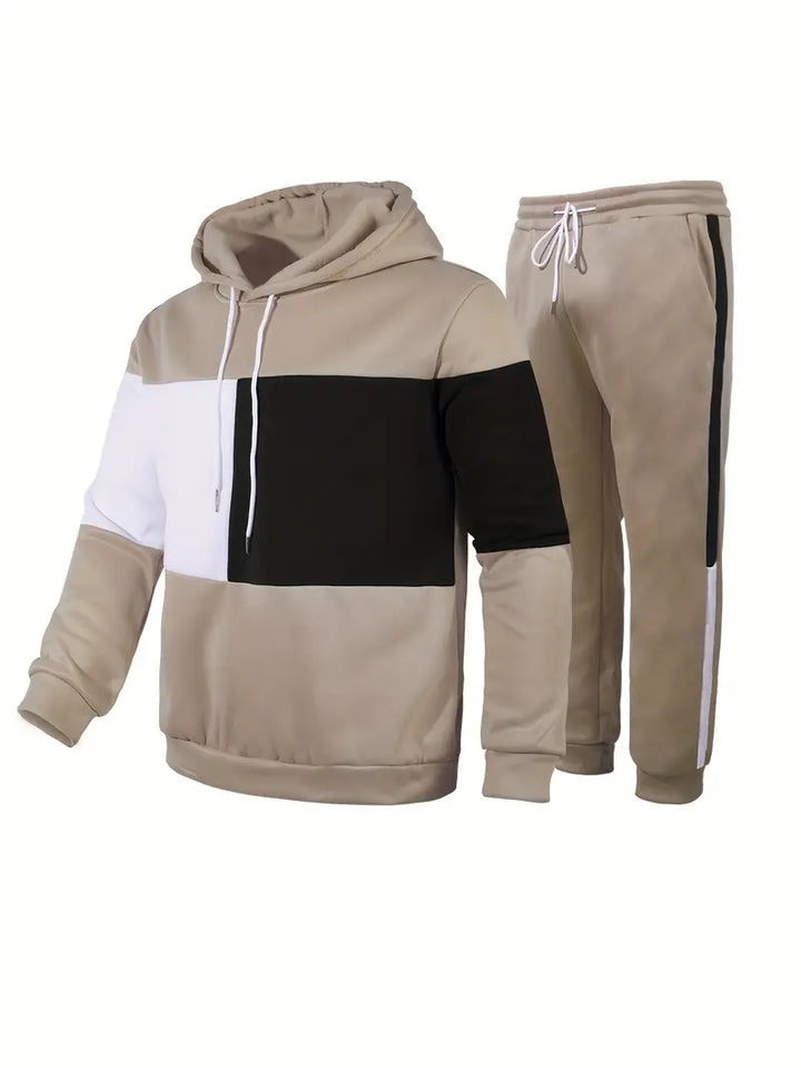 Nefin - Färgblockerad sweatshirt med huva