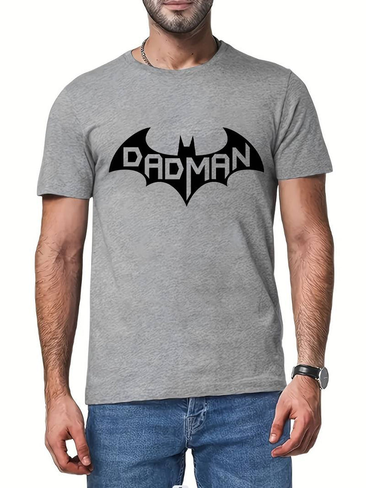 Fladdermusmönster kreativ kortärmad T-shirt med rund halsringning för män