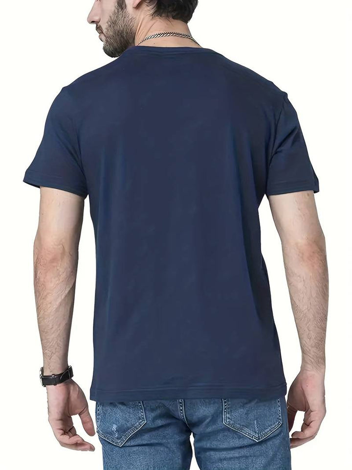 Fladdermusmönster kreativ kortärmad T-shirt med rund halsringning för män