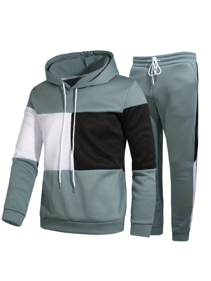 Nefin - Färgblockerad sweatshirt med huva