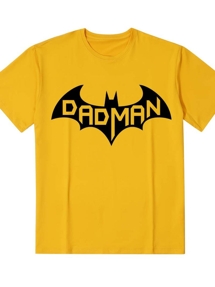 Fladdermusmönster kreativ kortärmad T-shirt med rund halsringning för män