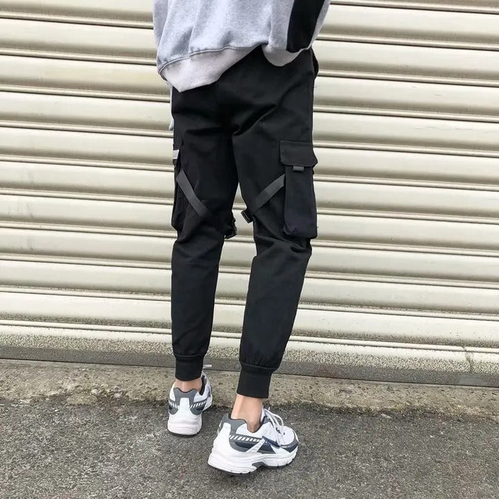 Remmar harem joggers herr cargobyxor streetwear