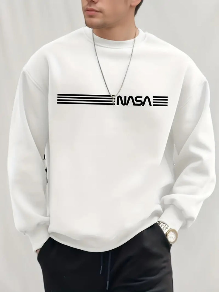 Hariman - Avslappnad urban sweatshirt med rund halsringning och bokstavstryck