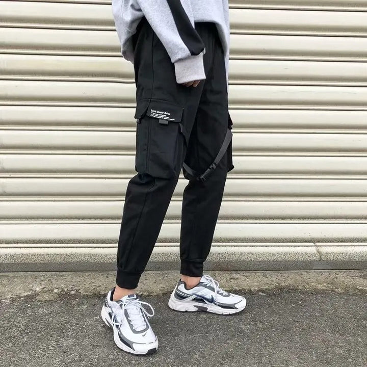 Remmar harem joggers herr cargobyxor streetwear