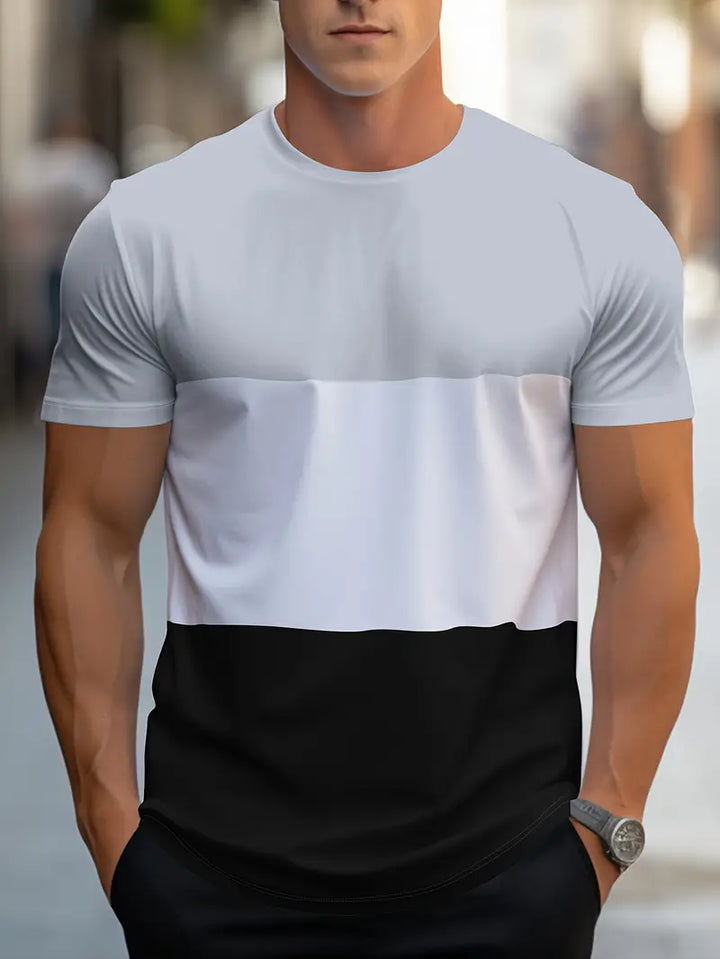 Trendig t-shirt med färgblock Casual street style