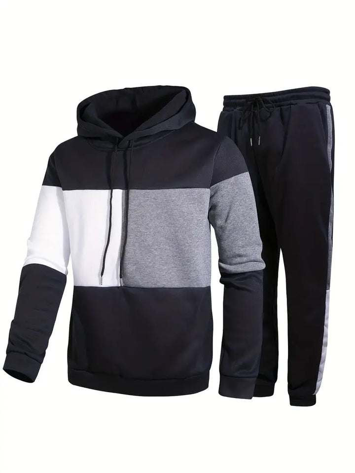 Nefin - Färgblockerad sweatshirt med huva
